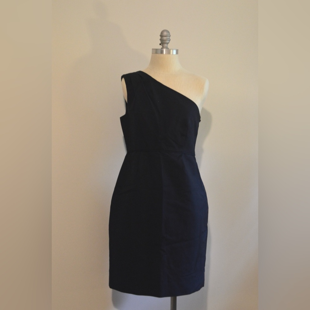 J.Crew Navy One-Shoulder Dress Size 6